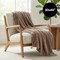 Americanflat Throw Blanket - 50x60 Inch Double Sided Luxe Faux Fur - Soft Plush Fleece Bedding - Cozy Warmth For Living Room Couch Or Sofa - Taupe